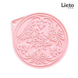 [Lieto_Baby] Silicon flower pattern pot stand_100% Silicon material_ Made in KOREA